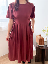 Load image into Gallery viewer, Ines Midi Dress in Burgundy