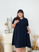 Load image into Gallery viewer, Stefanie Crepe Dress in Navy