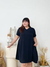 Load image into Gallery viewer, Stefanie Crepe Dress in Navy