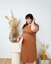 Load image into Gallery viewer, Mavis Cupro Midi Dress in Rust