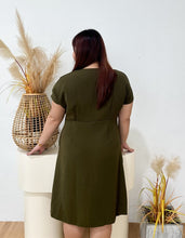 Load image into Gallery viewer, Mavis Crepe Midi Dress in Olive