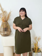 Load image into Gallery viewer, Mavis Crepe Midi Dress in Olive
