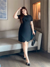 Load image into Gallery viewer, Jillian Tailored Sheath Dress in Black