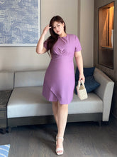 Load image into Gallery viewer, Jillian Tailored Sheath Dress in Orchid