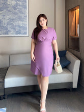 Load image into Gallery viewer, Jillian Tailored Sheath Dress in Orchid
