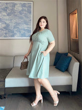 Load image into Gallery viewer, Justine Lyocell Dress in Green