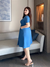 Load image into Gallery viewer, Mara Inverted Pleat Dress in Cobalt