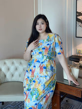 Load image into Gallery viewer, Santorini Square Neck Midi Dress