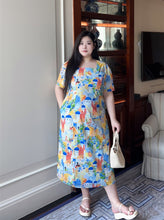 Load image into Gallery viewer, Santorini Square Neck Midi Dress