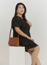 Load image into Gallery viewer, Mori Yarn-Dyed Jacquard Shift Dress in Green