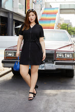 Load image into Gallery viewer, Zoya Zip Front Dress in Black