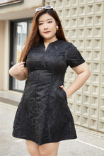 Load image into Gallery viewer, Natalie Notch Neck Cocktail Dress in Black