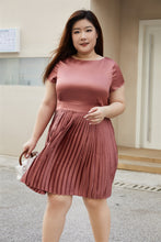 Load image into Gallery viewer, Paige Pleated Dress in Rose Gold