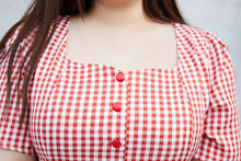 Load image into Gallery viewer, Dorothy Gingham Dress in Red