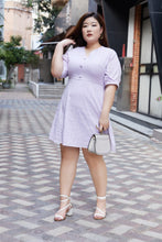 Load image into Gallery viewer, Gina Pleated Sleeve Dress in Lavender
