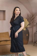 Load image into Gallery viewer, Poppy Midi Dress in Black