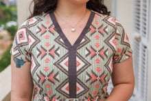 Load image into Gallery viewer, Kimi Drawstring Dress in Green