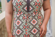 Load image into Gallery viewer, Kimi Drawstring Dress in Green