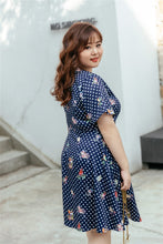 Load image into Gallery viewer, Birdie Fit and Flare Dress in Navy