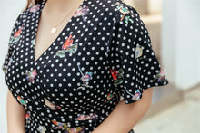 Load image into Gallery viewer, Birdie Fit and Flare Dress in Black