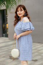 Load image into Gallery viewer, Capri Striped Ruffle Toga Dress