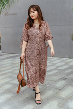 Load image into Gallery viewer, Cleo Button-up Midi Dress in Rose Gold