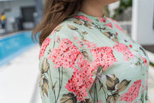 Load image into Gallery viewer, Hydrangea Babydoll Dress in Green