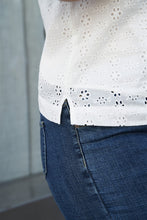 Load image into Gallery viewer, Esty Cotton Lace Top in White