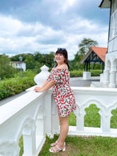 Load image into Gallery viewer, Cherry Scoop Neck Dress in White