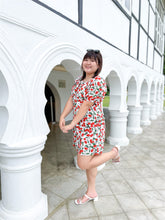 Load image into Gallery viewer, Cherry Scoop Neck Dress in White