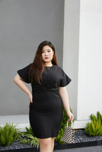 Load image into Gallery viewer, Kyra Front Knot Dress in Black