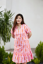 Load image into Gallery viewer, Ribbon Midi Dress in Pink