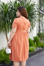 Load image into Gallery viewer, Chiara Vintage Tea Dress in Pumpkin