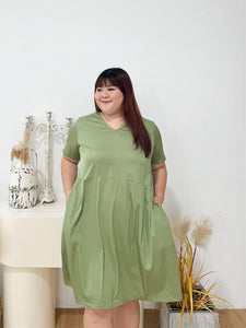 Stefanie Cupro Dress in Sage