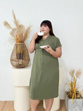 Load image into Gallery viewer, Mavis Crepe Midi Dress in Sage
