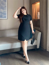 Load image into Gallery viewer, Jillian Tailored Sheath Dress in Black
