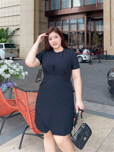 Load image into Gallery viewer, Jillian Tailored Sheath Dress in Black
