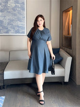 Load image into Gallery viewer, Justine Lyocell Dress in Charcoal
