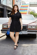 Load image into Gallery viewer, Zoya Zip Front Dress in Black
