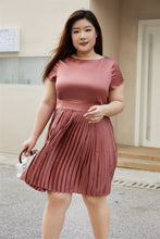 Load image into Gallery viewer, Paige Pleated Dress in Rose Gold
