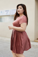 Load image into Gallery viewer, Paige Pleated Dress in Rose Gold
