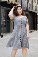 Load image into Gallery viewer, Dorothy Gingham Dress in Black
