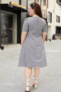 Dorothy Gingham Dress in Black