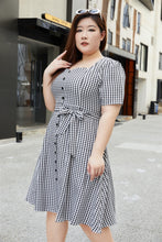 Load image into Gallery viewer, Dorothy Gingham Dress in Black
