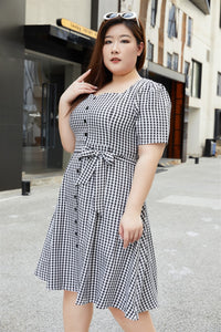 Dorothy Gingham Dress in Black