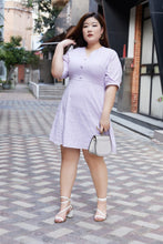 Load image into Gallery viewer, Gina Pleated Sleeve Dress in Lavender
