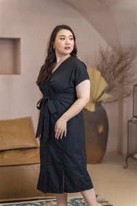 Poppy Midi Dress in Black