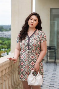 Kimi Drawstring Dress in Green