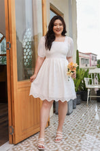 Load image into Gallery viewer, Melissa Cotton Lace Dress in White
