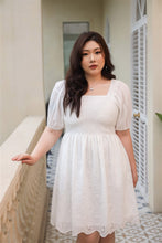 Load image into Gallery viewer, Melissa Cotton Lace Dress in White

